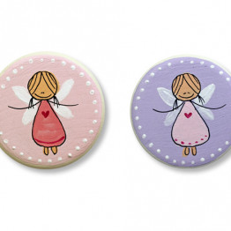Pink and Purple fairy drawer Knobs, Girls dresser Knobs - made to order!