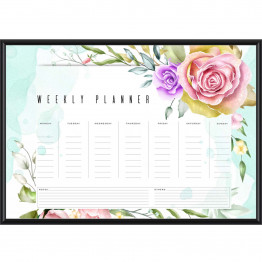 Floral Weekly Planner, Memo Pad, Weekly Schedule, Printable, Instant Download