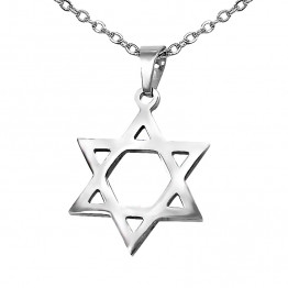 AHARONI S.Steel  Classic Star of David pendant! Come's  With S.Steel Chain 55 Cm And Gift Box! (GSS007)