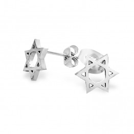 Stainless Steel Jewish stud earring Star of David Come's With Gift Box!(GSS008)