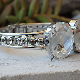 Bridal Bracelet, Crystal Wedding Bracelet, Jean Paul Gaultier Designer Swarovski, Swarovski Bracelet, Unique Cuff Bracelet, Party Bracelet