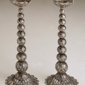 Silver Candlesticks/ Candle Holders, silverware, filigree