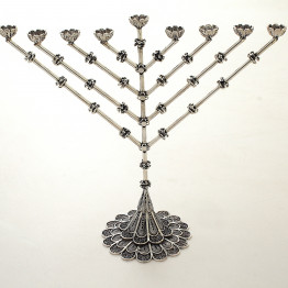 Sterling Silver Menorah, Gift for Bar Mitzvah,  Gift for hanukkah